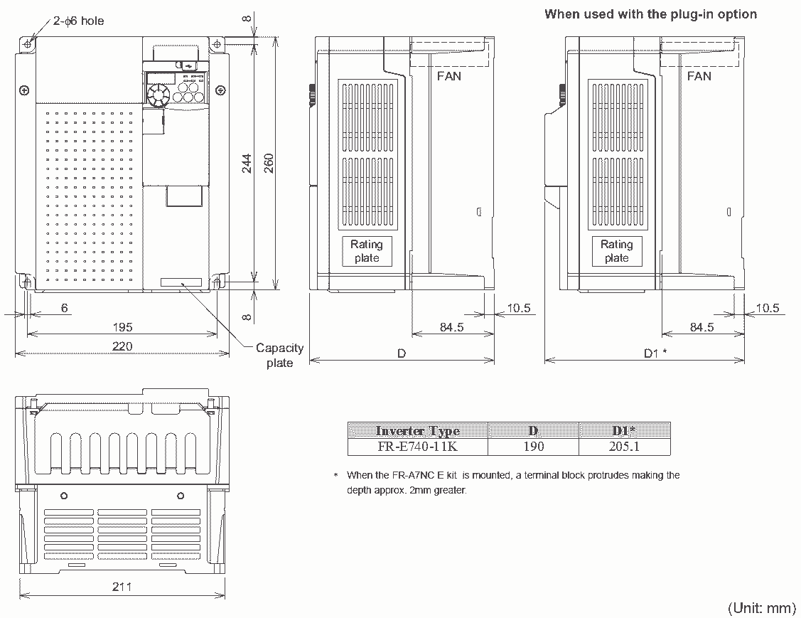 Biến tần Mitsubishi FR-E740-11K 