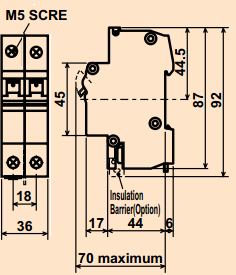 MCB Mitsubishi BH-D6-3P-63A