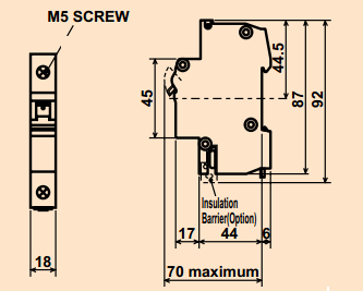 MCB Mitsubishi BH-D6-1P-6A