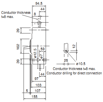 ELCB Mitsubishi NV400-HEW(TD)-3P-200~400A-70kA