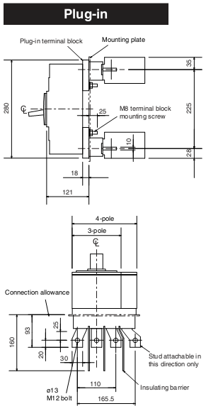 MCCB Mitsubishi NF630-CW 3P 500A