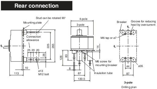 MCCB Mitsubishi NF400-CW 3P 400A 