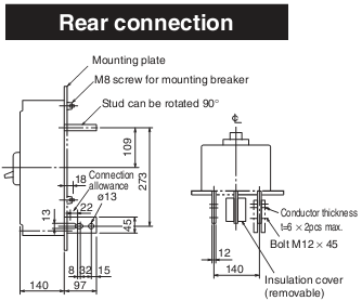 MCCB Mitsubishi NF1250-SEW-4P-600~1250A-85kA