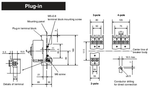 MCCB Mitsubishi NF63-SW-4P-50A-7.5kA