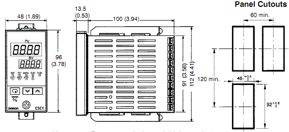 Điều khiển nhiệt độ OMRON E5EK-AA2-500 AC/DC24V