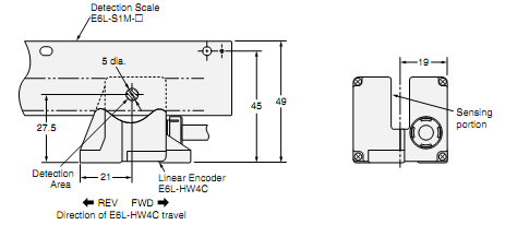 Linear Encoder Omron E6L-S1M-1 475