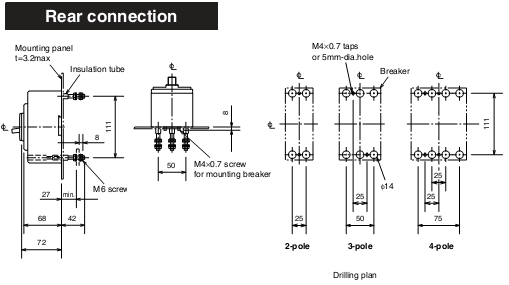 MCCB Mitsubishi NF63-SW 2P 63A 15KA