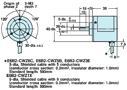 Encoder Omron E6B2-CWZ6C 100P/R 0.5M 