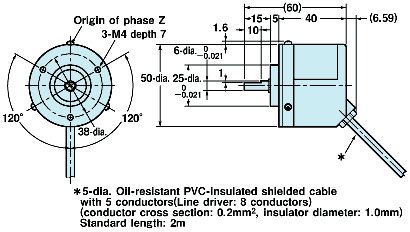 Encoder Omron E6C2-CWZ6C 360P/R 2M