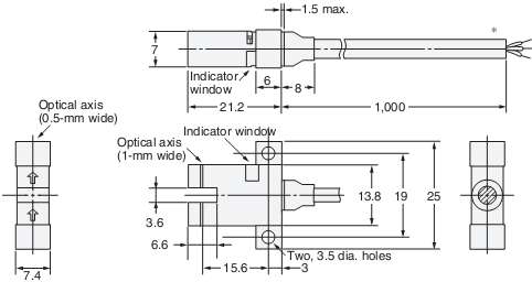 Cảm biến quang Omron EE-SPX406-W2A 2M