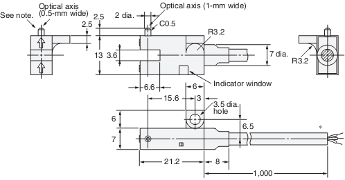Cảm biến quang Omron EE-SPX404-W2A 1M