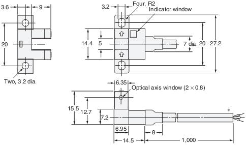 Cảm biến quang Omron EE-SPX305-W2A 1M