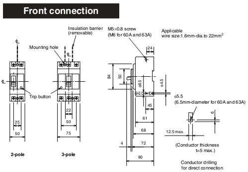 MCCB Mitsubishi NF32-SW/2P/7.5KA