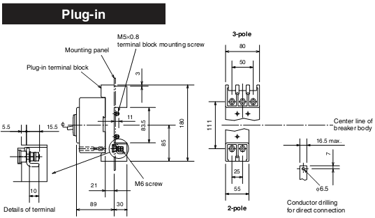 MCCB Mitsubishi NF32-SW/2P/7.5KA