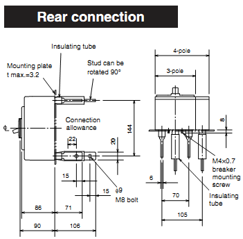 MCCB Mitsubishi NF160-HGW RE 