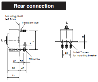 MCCB Mitsubishi NF63-HW/2P/25KA 