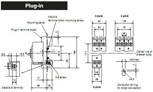 MCCB Mitsubishi NF63-HW/2P/25KA 