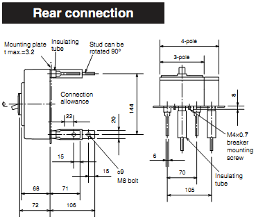 MCCB Mitsubishi NF160-HW/2P/100KA 