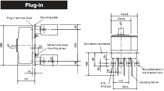 MCCB Mitsubishi NF630-HEW/4P/70KA 