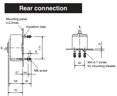 MCCB Mitsubishi NF63-CW 2P 3A 7.5KA 