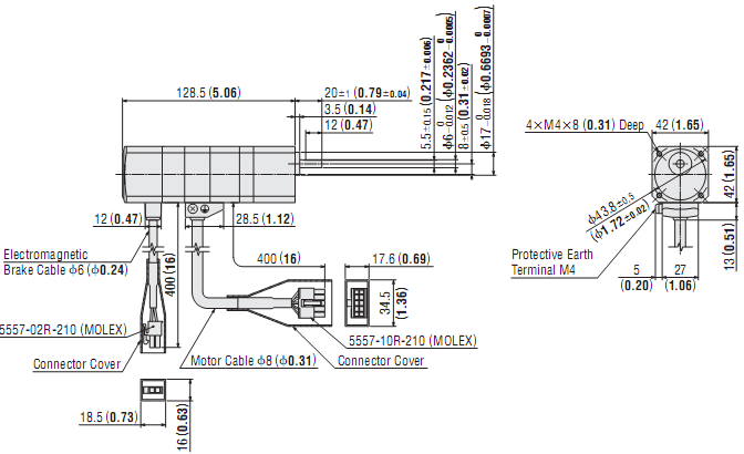 AC Stepping Motor & Driver Oriental AR46MA-T7.2-3 AC Stepping Motor & Driver Oriental AR46MA-T7.2-3