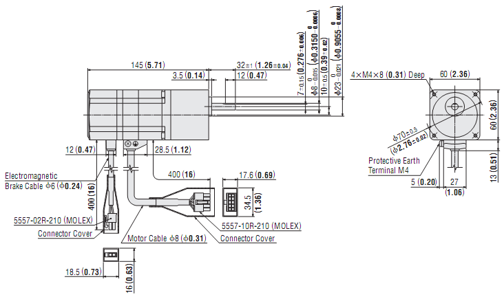 AC Stepping Motor & Driver Oriental AR66MA-T7.2-3 AC Stepping Motor & Driver Oriental AR66MA-T7.2-3