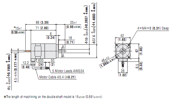 AC Stepping Motor & Driver Oriental RK544BA-N5 AC Stepping Motor & Driver Oriental RK544BA-N5