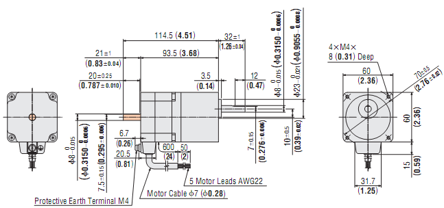 AC Stepping Motor & Driver Oriental RK564ACE-T20 AC Stepping Motor & Driver Oriental RK564ACE-T20