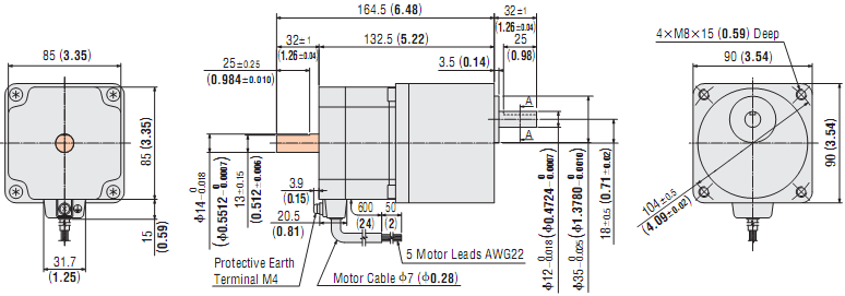 AC Stepping Motor & Driver Oriental RK596BCE-T7.2 AC Stepping Motor & Driver Oriental RK596BCE-T7.2