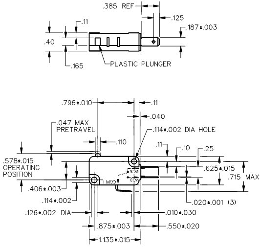 Basic Switches Honeywell V7-1B17D8