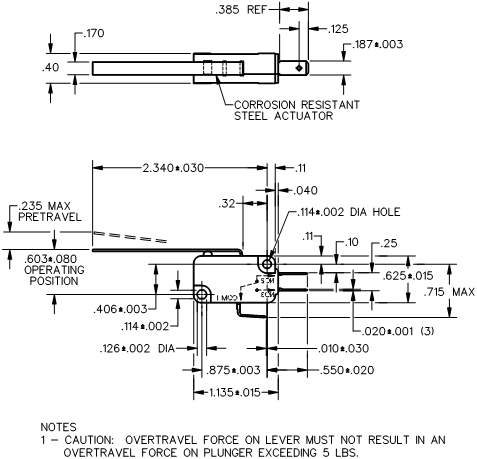 Basic Switches Honeywell V7-1B17D8-048