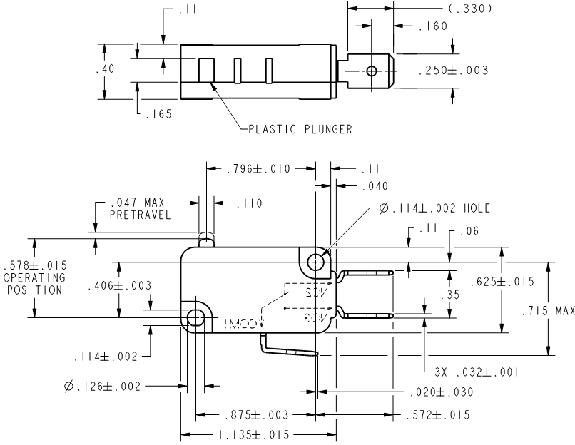 Basic Switches Honeywell V7-1B19E9