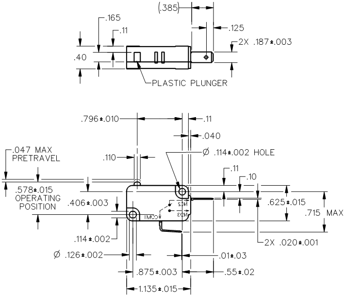 Basic Switches Honeywell V7-1B37D8
