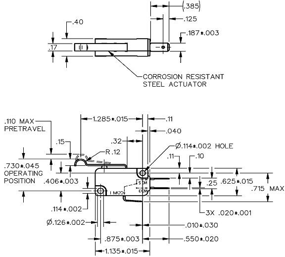 Basic Switches Honeywell V7-1C17D8-263 Basic Switches Honeywell V7-1C17D8-263