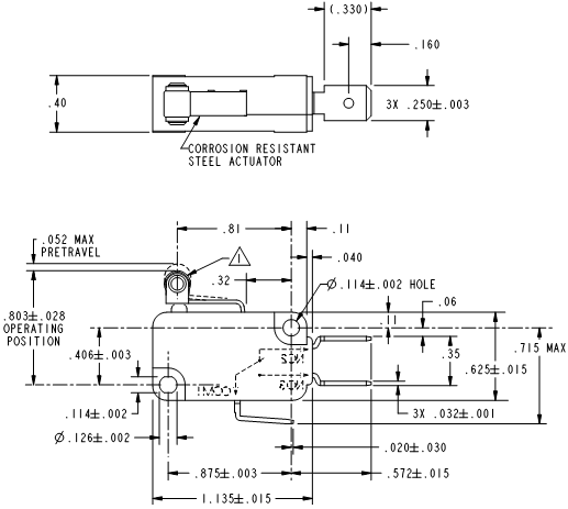 Basic Switches Honeywell V7-1C17E9-201 Basic Switches Honeywell V7-1C17E9-201