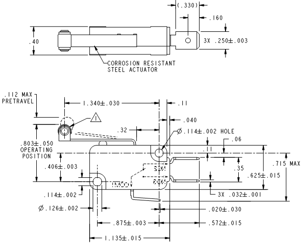 Basic Switches Honeywell V7-1C17E9-207 Basic Switches Honeywell V7-1C17E9-207