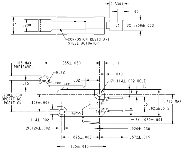 Basic Switches Honeywell V7-1C17E9-292 Basic Switches Honeywell V7-1C17E9-292