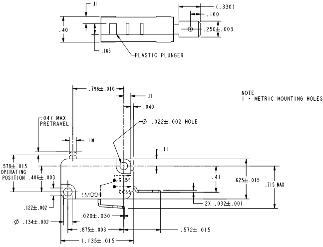 Basic Switches Honeywell V7-1C28E9