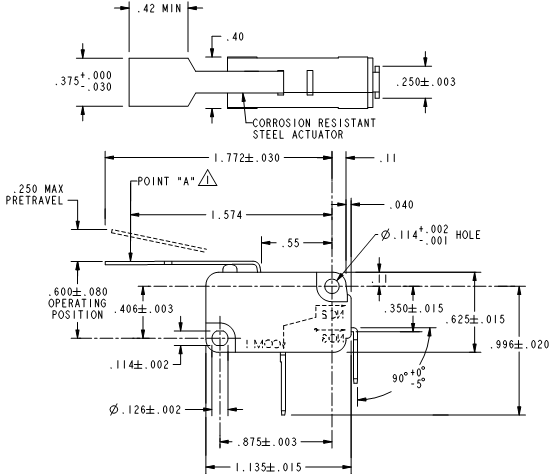Basic Switches Honeywell V7-2A17E94-338 Basic Switches Honeywell V7-2A17E94-338