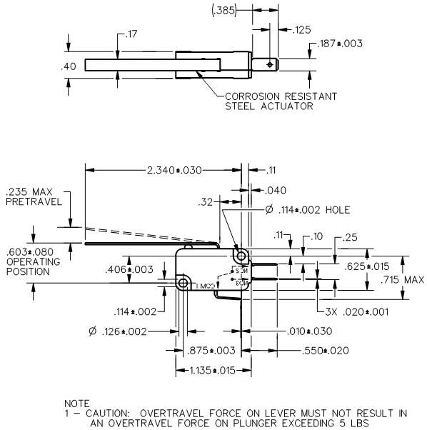 Basic Switches Honeywell V7-2B17D8-048