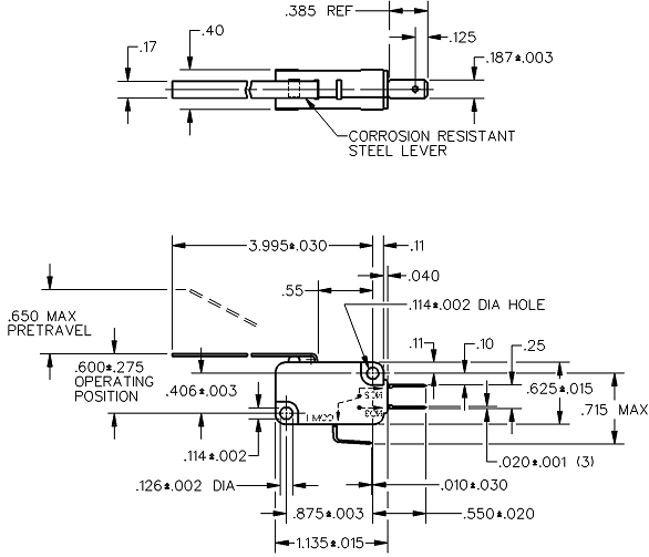 Basic Switches Honeywell V7-2B17D8-162 Basic Switches Honeywell V7-2B17D8-162