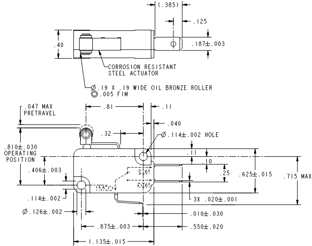 Basic Switches Honeywell V7-2B17D8-201 Basic Switches Honeywell V7-2B17D8-201