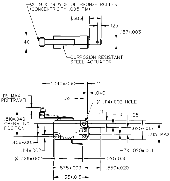 Basic Switches Honeywell V7-2B17D8-207 Basic Switches Honeywell V7-2B17D8-207