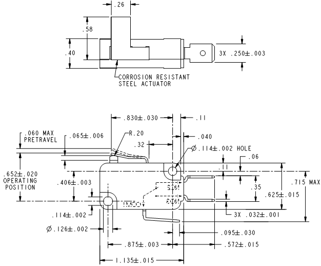 Basic Switches Honeywell V7-2E17E9-366 Basic Switches Honeywell V7-2E17E9-366