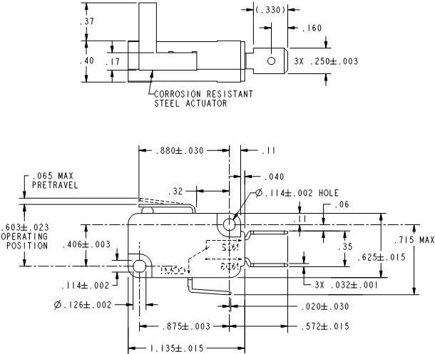 Basic Switches Honeywell V7-2E17E9-420