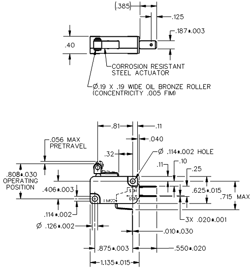 Basic Switches Honeywell V7-3A17D8-201 Basic Switches Honeywell V7-3A17D8-201