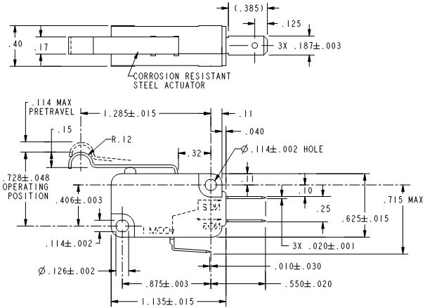 Basic Switches Honeywell V7-3A17D8-263 Basic Switches Honeywell V7-3A17D8-263