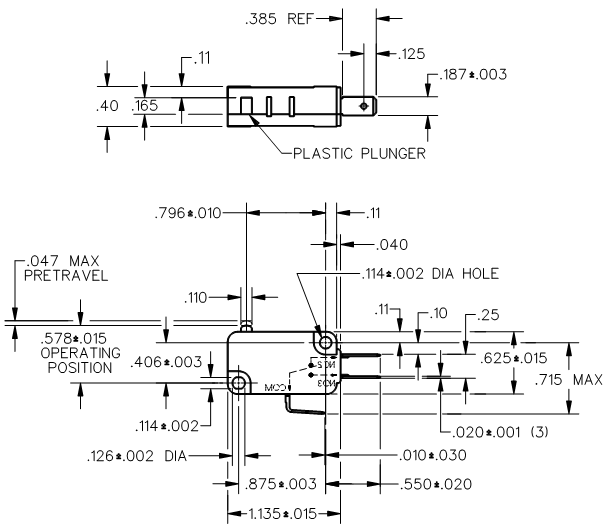 Basic Switches Honeywell V7-3E17D8 Basic Switches Honeywell V7-3E17D8