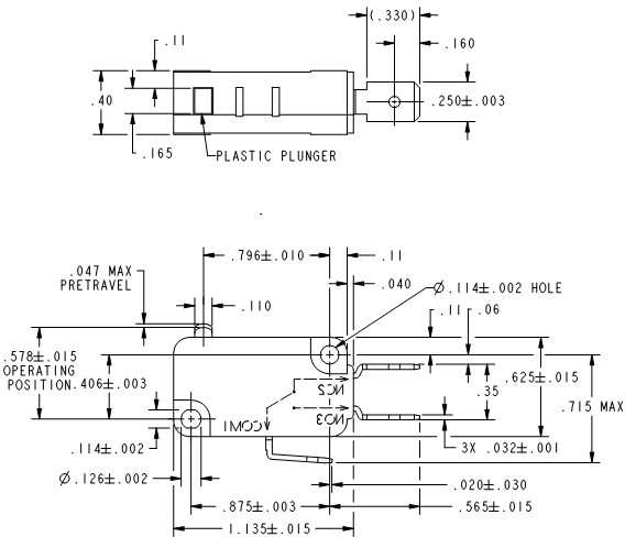 Basic Switches Honeywell V7-3E19E9 Basic Switches Honeywell V7-3E19E9