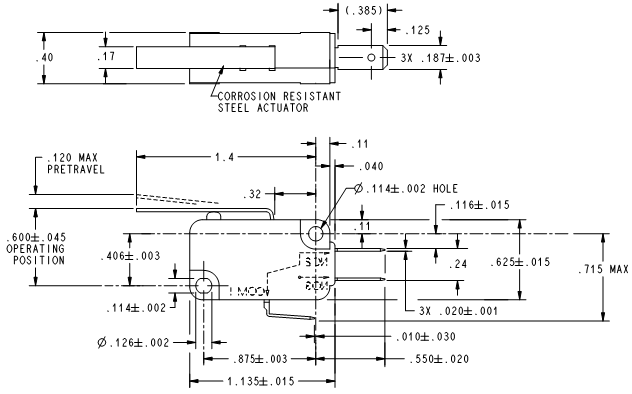 Basic Switches Honeywell V7-3S17D8-022 Basic Switches Honeywell V7-3S17D8-022
